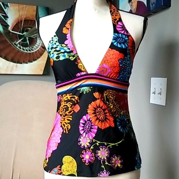NWT Trina Turk Electric Reef Tankini Top - Picture 2 of 9